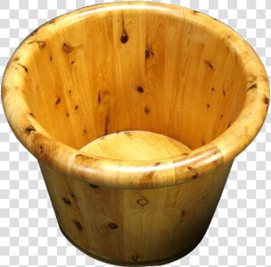 Wooden Foot Soaking Barrel Cask W round Rim  Tall   Coffee Table  HD Png Download