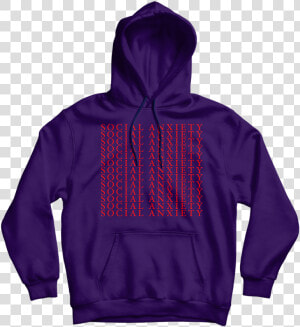 Social Anxiety Purple Hoodie  HD Png Download