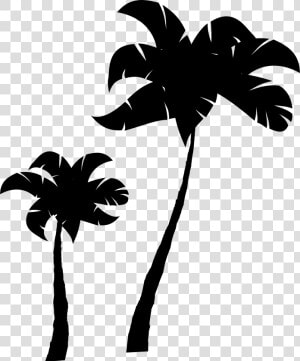 Palm Trees Clip Art Sticker Portable Network Graphics   Silhouette  HD Png Download