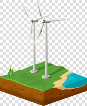 The Windmills  Windmill  Landscape  Wind  The Power   Gyro Sensör Wind Turbine  HD Png Download