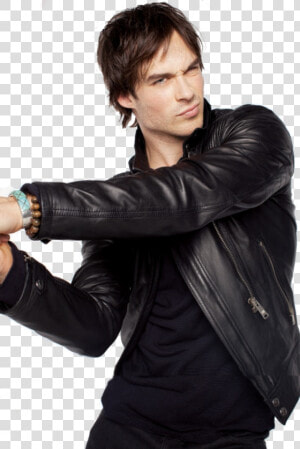 Ian Somerhalder Leather Jacket   Png Download   Ian Somerhalder  Transparent Png