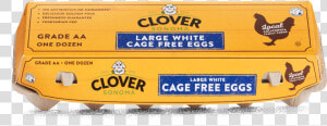 Large White Cage Free Dozen Eggs   Label  HD Png Download