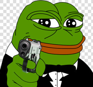  pepe  meme  rarepepe  gun  delete   Pepe Cheers  HD Png Download