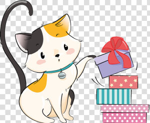 Cat Grabs Treat  HD Png Download