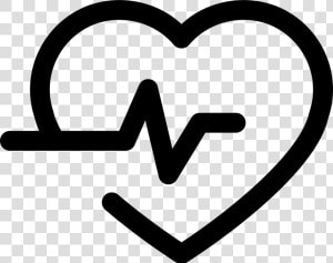 Lifeline In A Heart Outline   Heart Icon Outline Png  Transparent Png