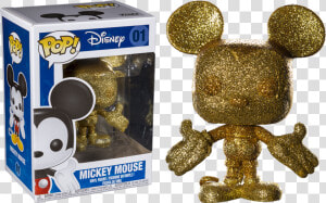 Mickey Mouse Gold Diamond Glitter Us Exclusive Pop   Funko Pop Mickey Mouse Gold  HD Png Download