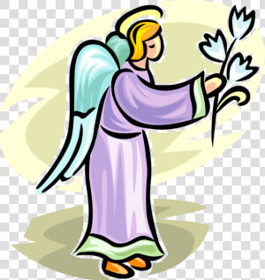 Vector Illustration Of Angelic Spiritual Winged Angel  HD Png Download