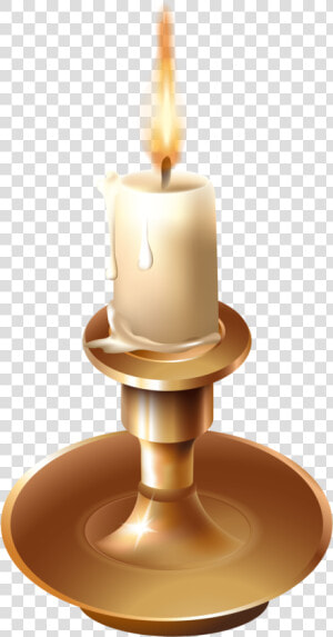 Candle In Candlestick Png  Transparent Png