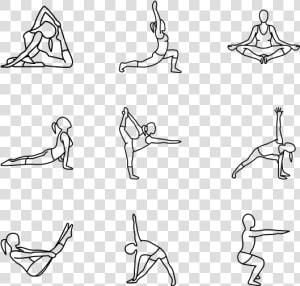 Yoga And Pilates   Line Art  HD Png Download