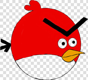 Why Isn T He Looks Angry Angrybirds Drawing Redbird  HD Png Download