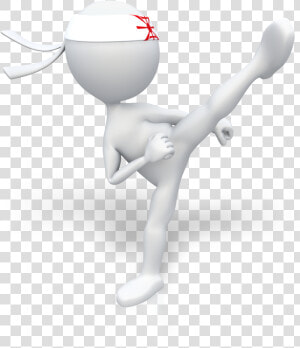 Karate Stick Figure   Stick Figure Kicking  HD Png Download