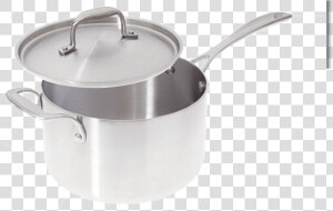 4 quart Premium Stainless Steel Saucepan   Lid  HD Png Download