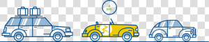 Three Cars With A Clock That Says 6 Seconds  HD Png Download