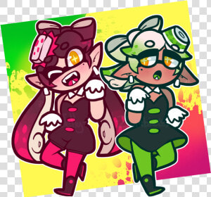 Squid Sisters Chibis   Cartoon  HD Png Download