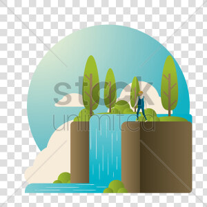 Download Waterfall Clipart Waterfall Clip Art Illustration   Vector Graphics Waterfall  HD Png Download