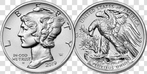 Palladium American Eagle Coin   2016 Harpers Ferry Quarter  HD Png Download