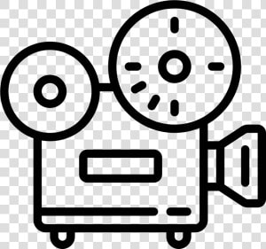 Movie Projector Multimedia Projectors Computer Icons   Film Projector Line Art  HD Png Download