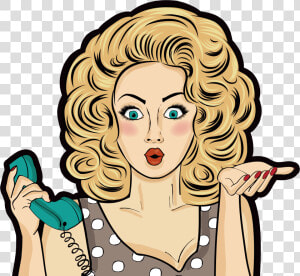 Clip Art Female Illustration Cartoon Painted   Female Pop Art Png  Transparent Png