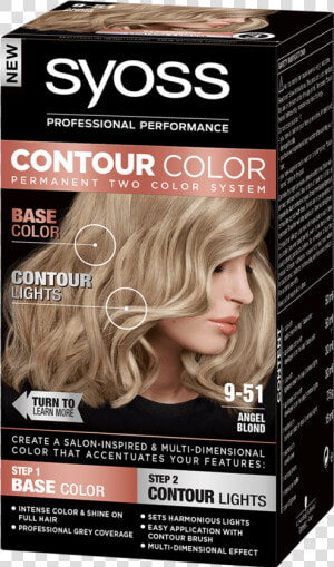 Syoss Com Contour Color 9 51 Angel Blond   Syoss Contour Color  HD Png Download