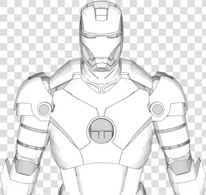 Iron Man Mark 3 Full Armor Costume Foam Pepakura File   Iron Man Chest Drawing  HD Png Download