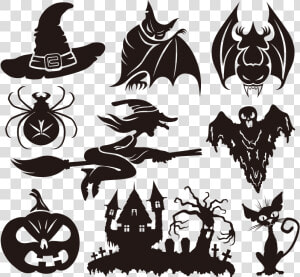 Halloween Royalty Free Jack O Lantern Clip Art   Halloween Black And White Stickers  HD Png Download