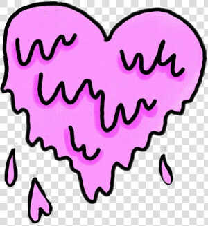 Heart Paint Pastelgoth Bleedpink  HD Png Download