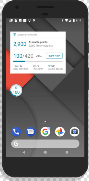 Bing Rewards Widgets   Mobile Phone  HD Png Download