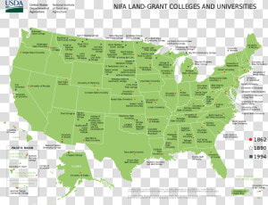 Land Grant Colleges Map  HD Png Download