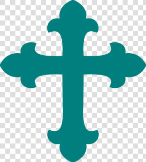 Teal Cross Clip Art At Clker   Clipart Baptism Cross  HD Png Download