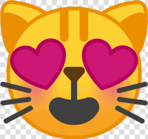 Smiling Cat Face With Heart Eyes Icon   Cat Emoji  HD Png Download