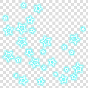 Estrellas Luz De Neón png turquesas   Neon Blue Stars Transparent  Png Download