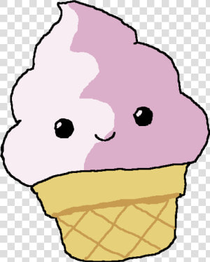 Derpy Kawaii Icecream   Cartoon Happy Ice Cream  HD Png Download