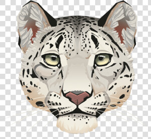 Snow Leopard Face By Eliket P  HD Png Download