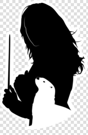 Transparent Patronus Png   Hermione Granger Silhouette  Png Download