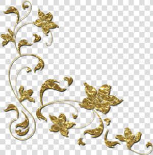 Golden Floral Border Transparent Background Png   Transparent Background Gold Border  Png Download