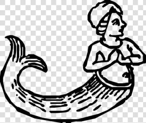 Mermaid   Tail   Outline   Free Black And White Clipart Mermaids  HD Png Download