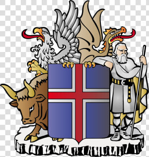 Scandinavian Commonwealth Flag Clipart Iceland   Iceland Coat Of Arms  HD Png Download