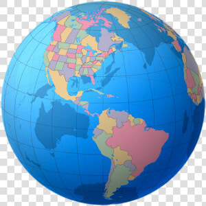 Globe Colourful Free On   Americas Globe Png  Transparent Png