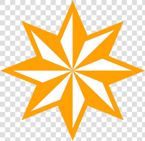 8 pointed Star Orange   Red 8 Point Star  HD Png Download