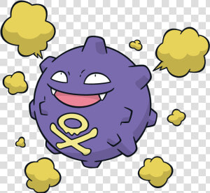 Koffing Pokemon Character Vector Art   Pokemon Koffing Dream World  HD Png Download