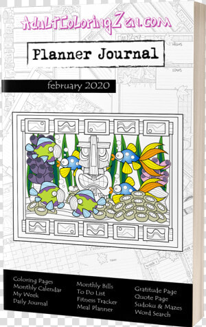 January 2020 Journal Planner Coloring Activity Book   Poster  HD Png Download