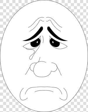 Sad Face Stock Photo A Sad Face Clipart   Sad Face Free Cliparts Black And White  HD Png Download