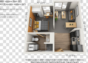 Living Room Furniture Includes Sofa   1 Bedroom Apartment Floor Plans With Dimensions Sqm  HD Png Download