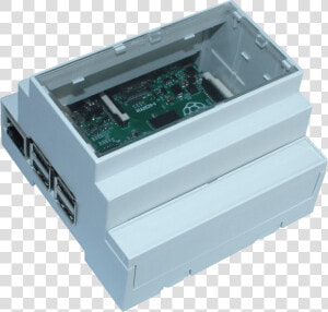 Gehäuse Für Raspberry Pi 3  Hutschiene  Grau trans   Raspberry Pi 3 Din Rail Case  HD Png Download