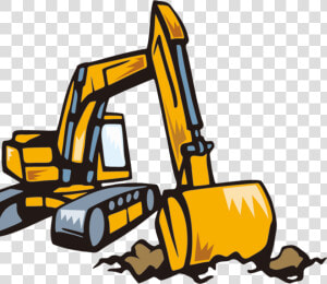 Svg Royalty Free Backhoe Loader Clipart   Cartoon Excavator Png  Transparent Png