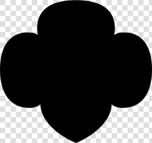 Girl Scout Trefoil black   Girl Scout Logo  HD Png Download