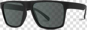 Damon Flat Top Square Matte Frame Polarized Sunglasses   Transparent Material  HD Png Download