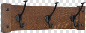 Mission Craftsman Wall Coat Rack With Cast Iron Hooks   Drawer  HD Png Download