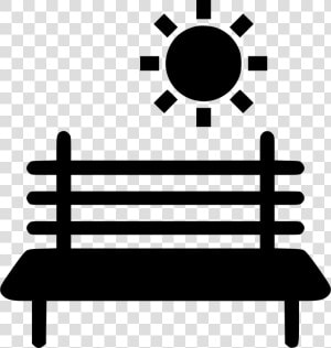 Bench In Park   Park Chair Icon  HD Png Download