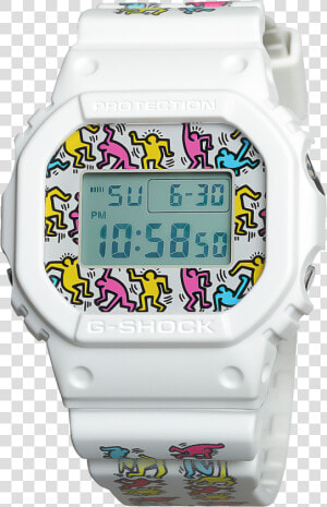 G Shock Dw5600keith   G Shock Keith Haring Watch  HD Png Download